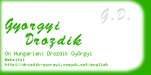 gyorgyi drozdik business card